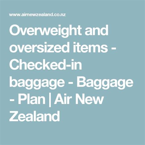 air new zealand oversize baggage